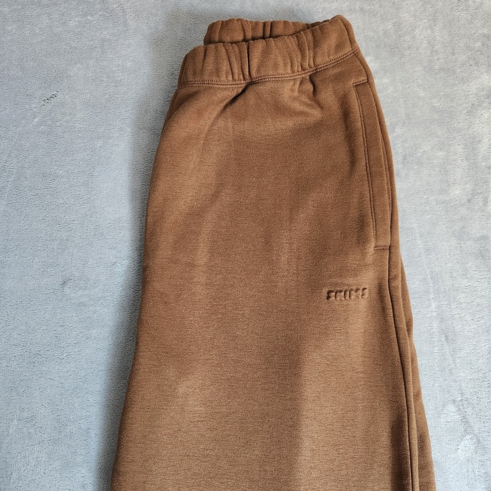 New SKIMS Cotton Fleece Classic Straight Leg Pant Bison Brown Small ST-PNT-8385W
